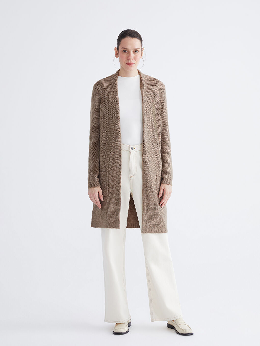 Shawl Collar Women's Knitwear Cardigan-1