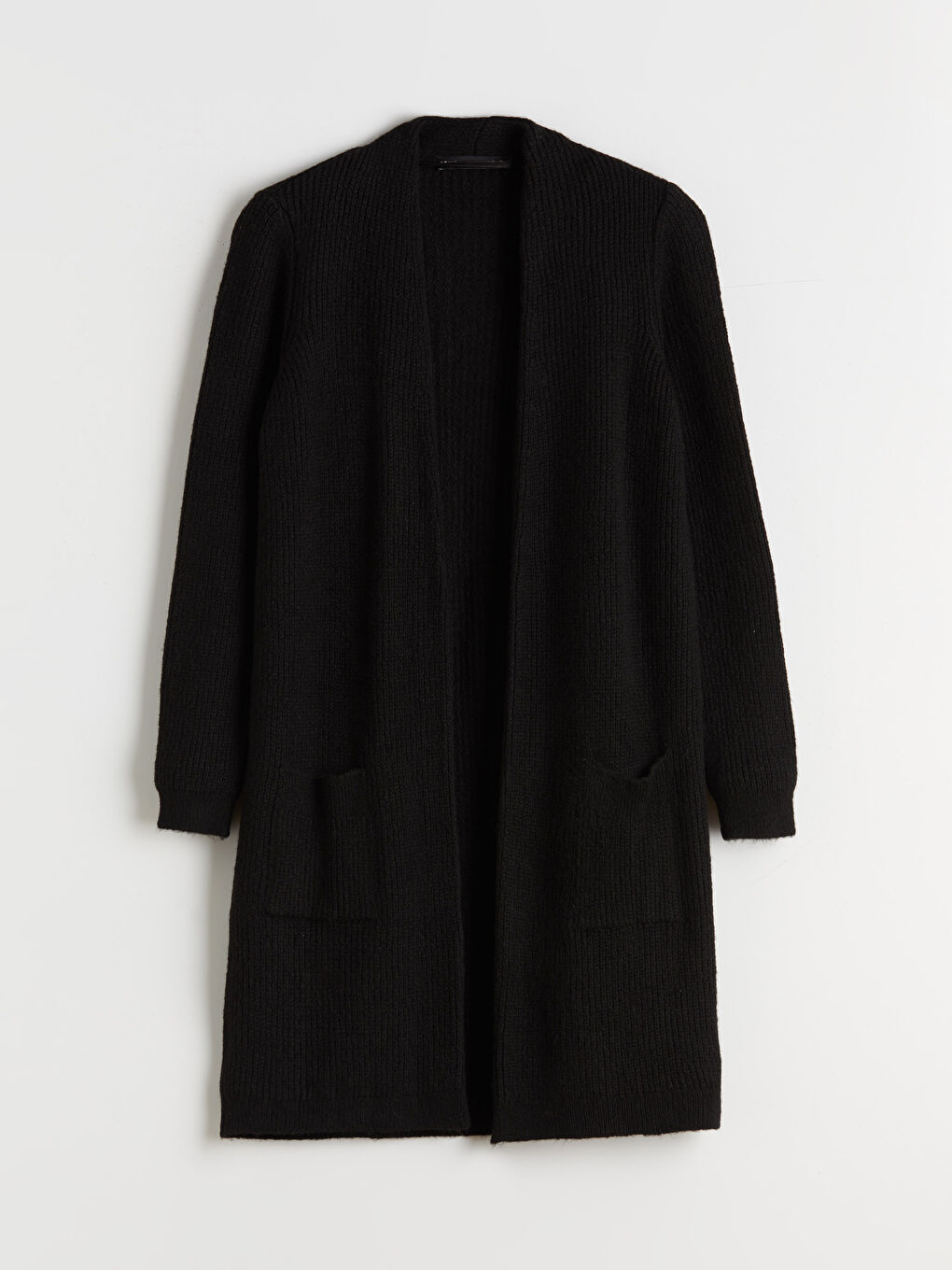 Siyah Şal Yaka Kadın Triko Hırka-4