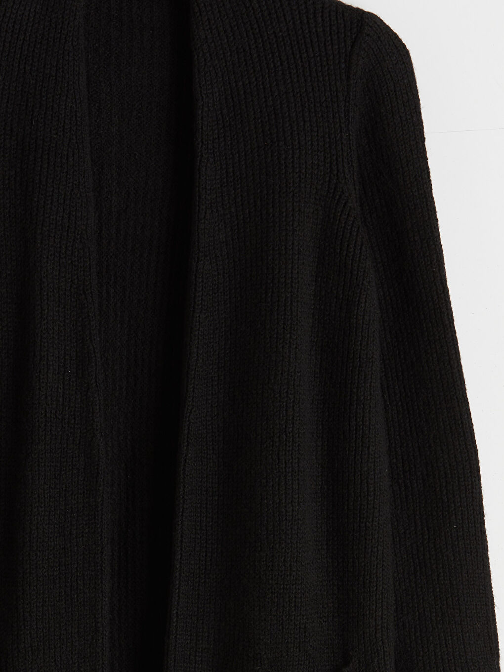Siyah Şal Yaka Kadın Triko Hırka-5