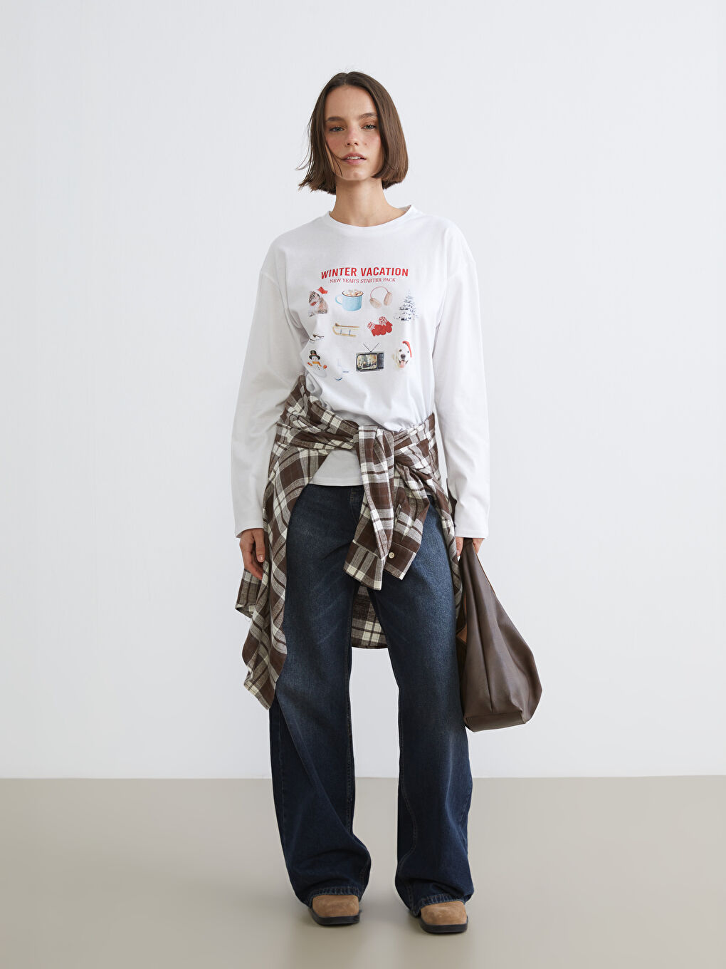 Crew Neck New Year-Themed Women's T-Shirt-1