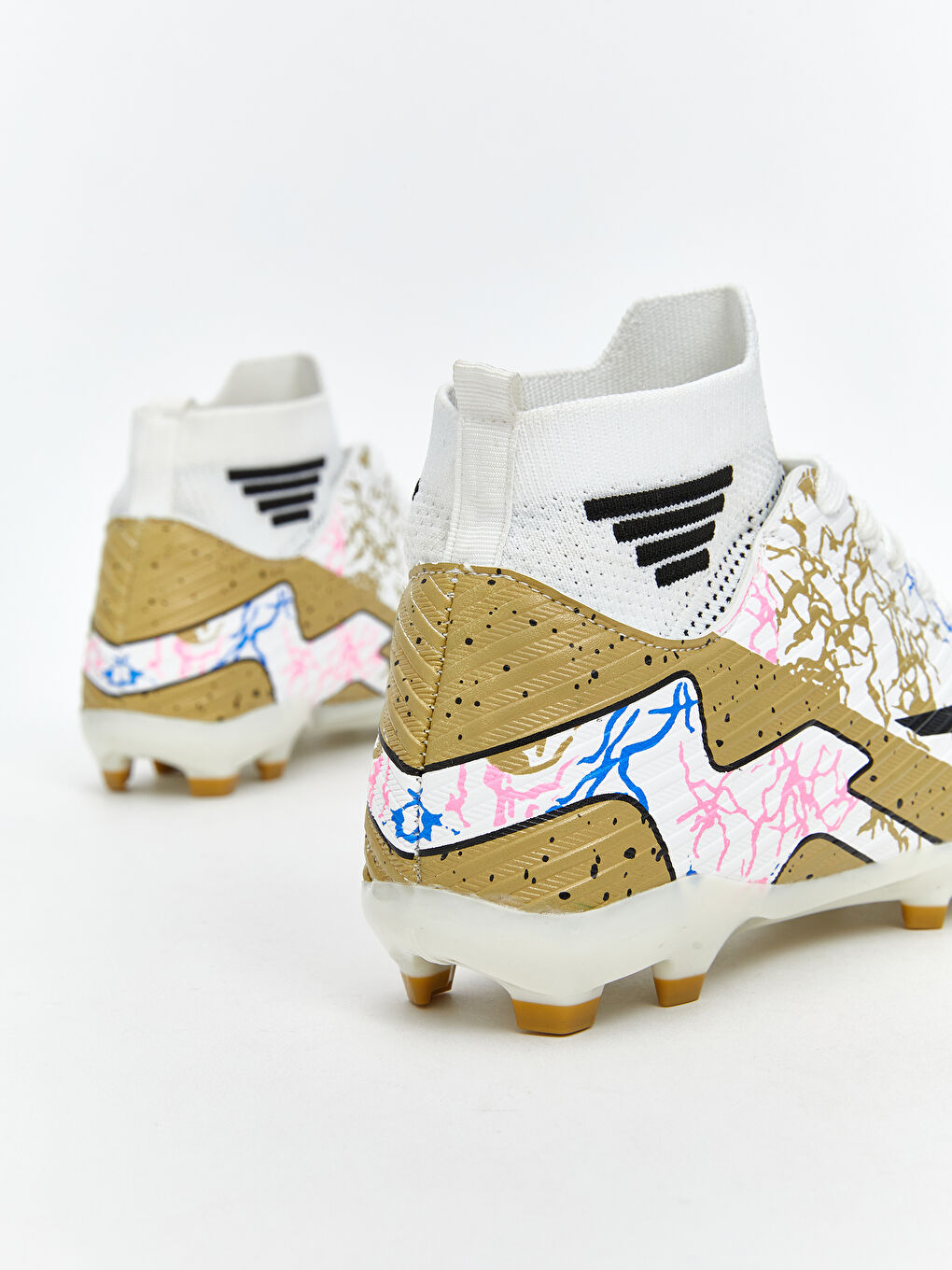 Printed Laced Boys' Soccer Shoes-4