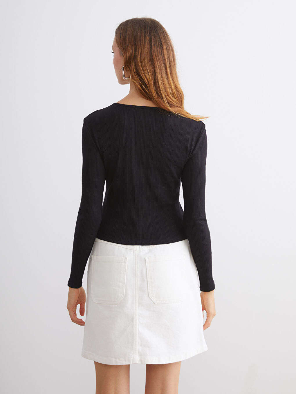 LCW Vision Crew Neck Women's Cardigan -W5JR18Z8-CVL
