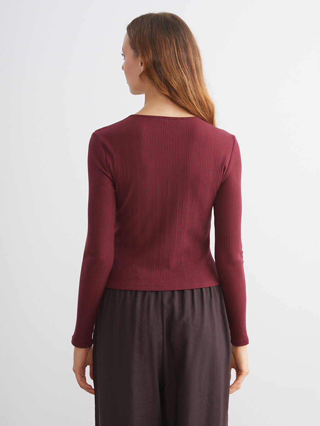 LCW Vision Crew Neck Women's Cardigan -W5JR18Z8-HQV