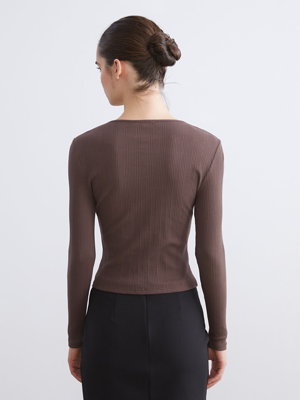 Crew Neck Women's Cardigan-3