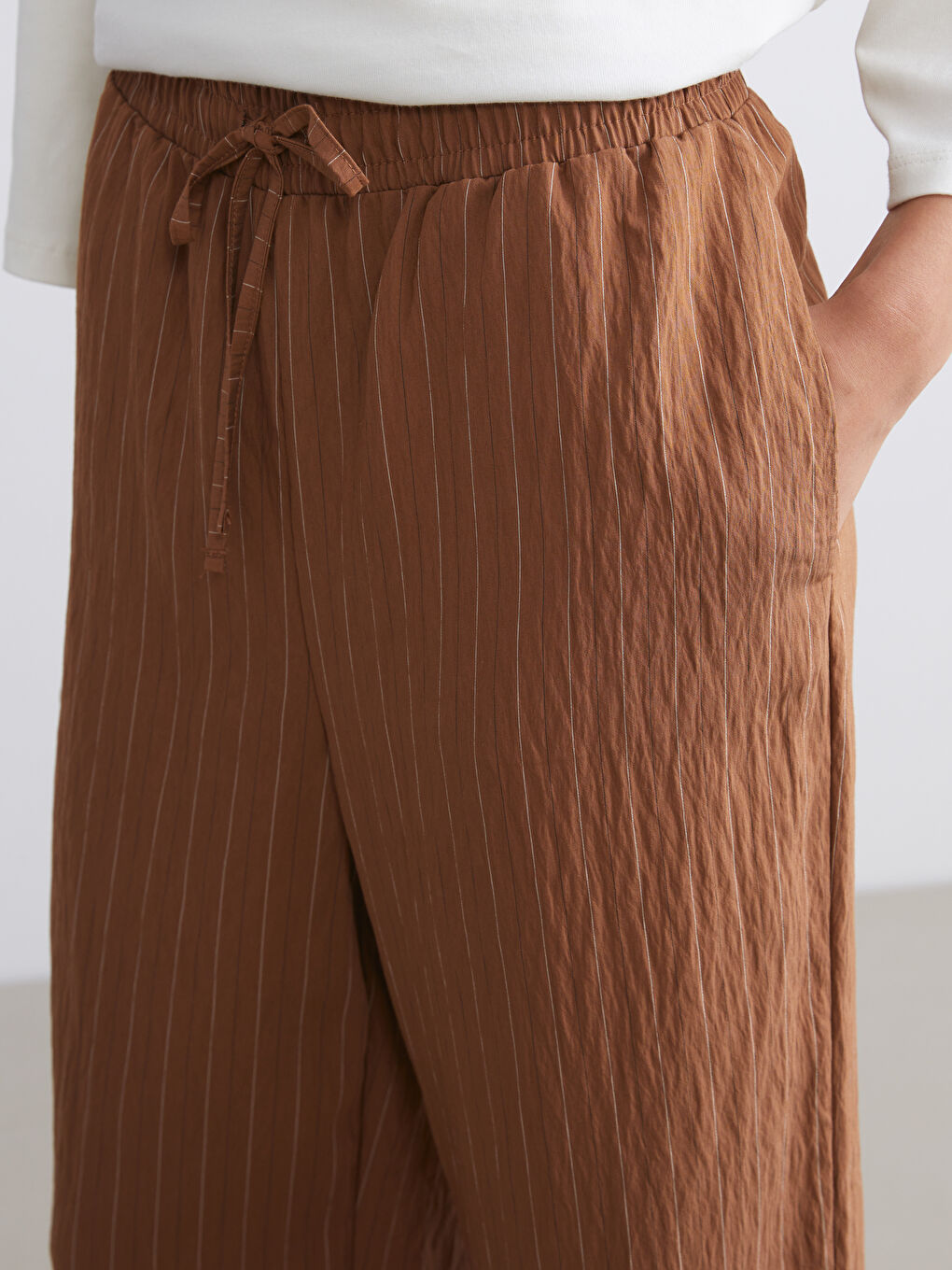 LCW Modest Elasticated Waist Modal Blend Women's Trousers -W5JR19Z8-LEW