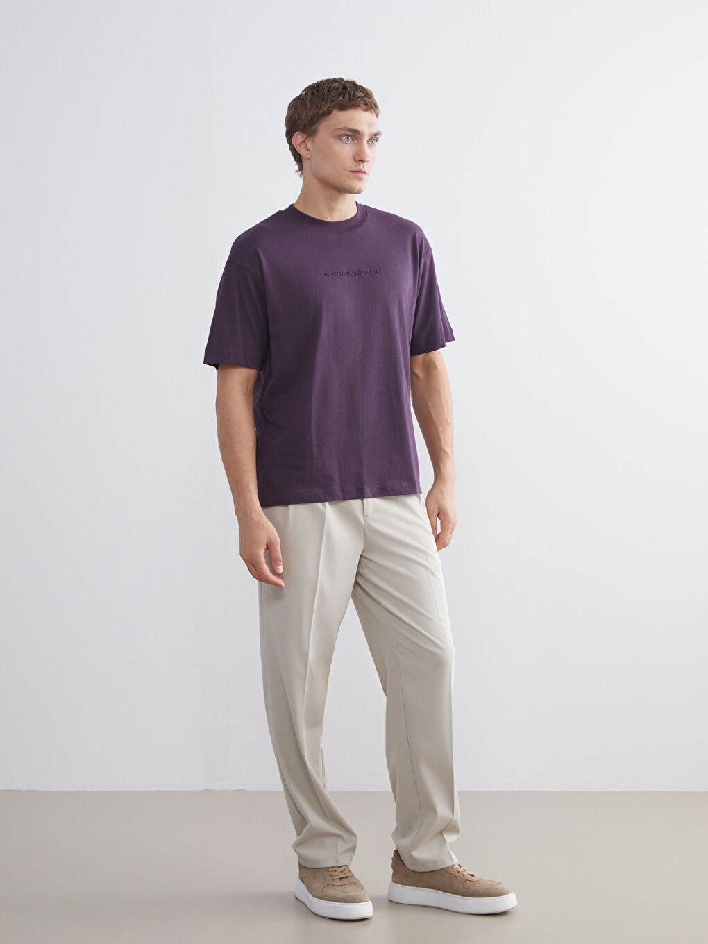 Crew Neck Printed Jersey Men's T-Shirt-1