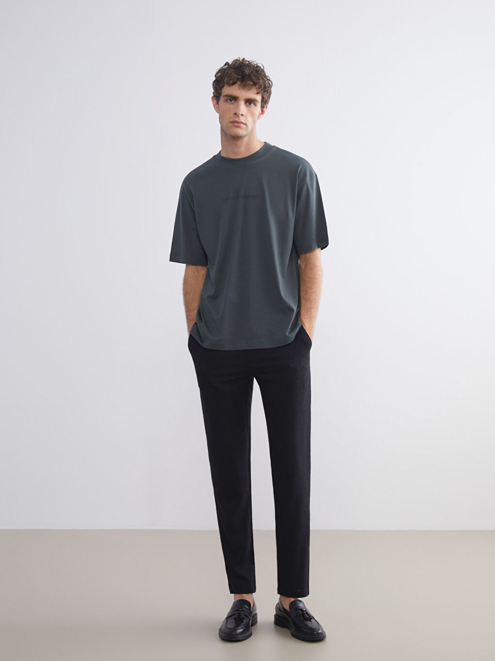 Crew Neck Printed Jersey Men's T-Shirt-1