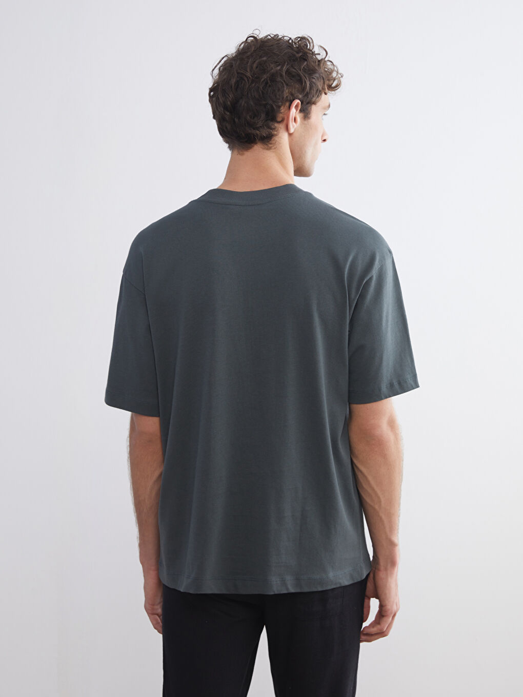 Crew Neck Printed Jersey Men's T-Shirt-3