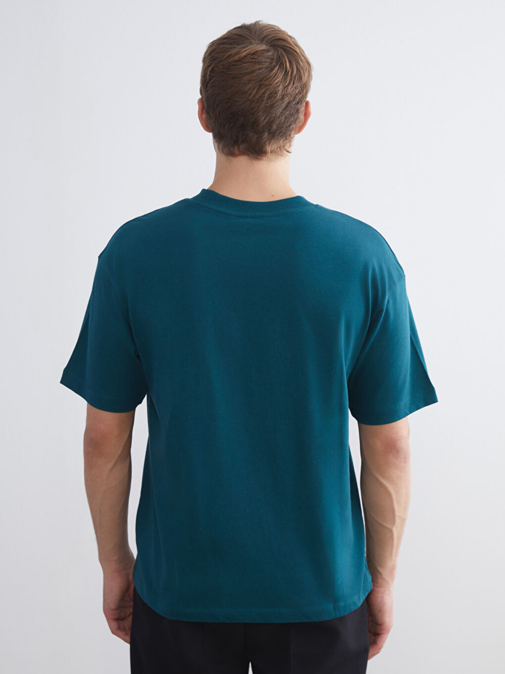 Crew Neck Printed Jersey Men's T-Shirt-3