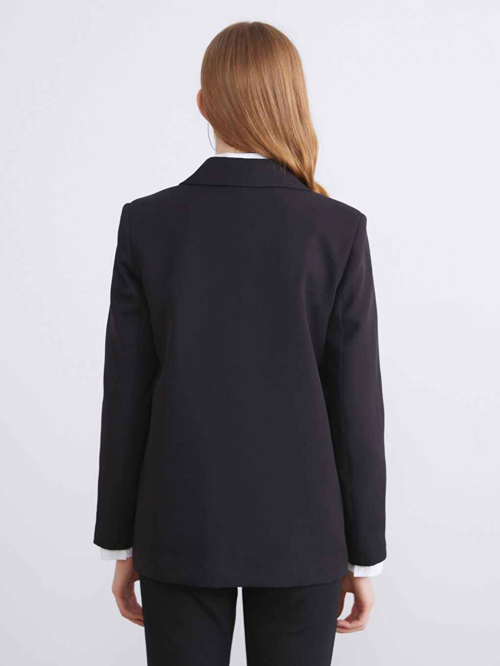 Siyah Kadın Blazer Ceket-4