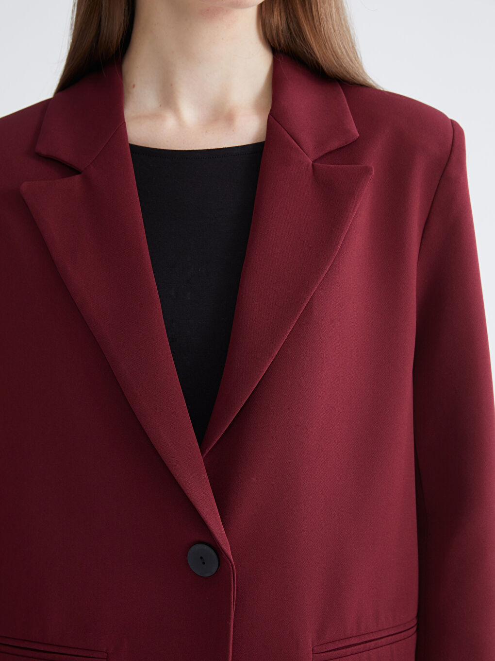 Kırmızı Kadın Blazer Ceket-2