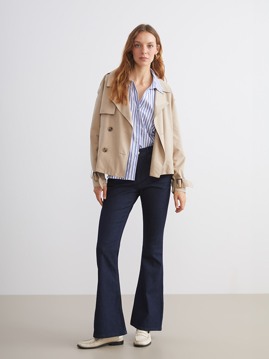 İndigo Flare Kadın Jean Pantolon