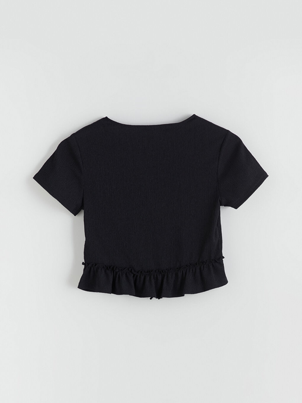 V Neck Textured Blouse-5
