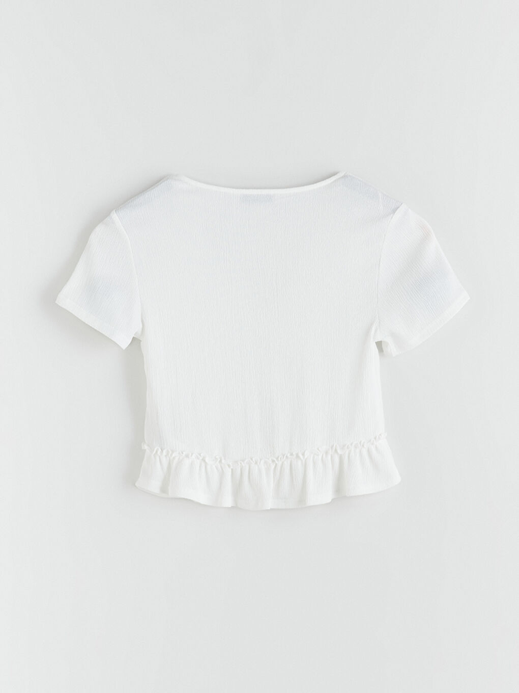 V Neck Textured Blouse-5