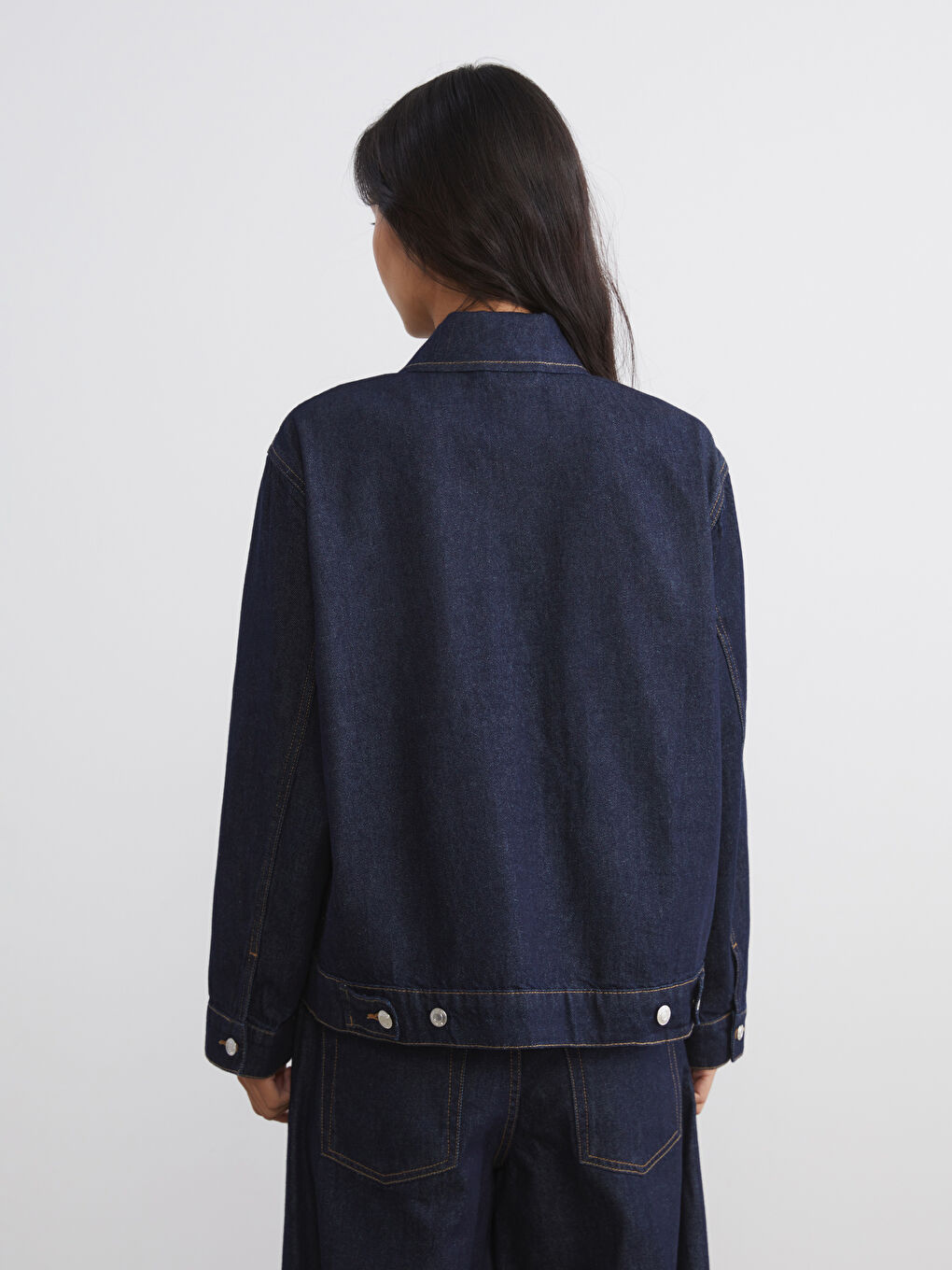 ياقة الجاكيط جاكيت جينز نساء-3