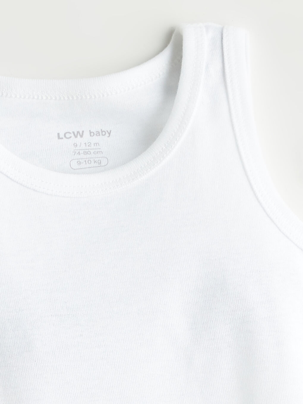 Ekru Bisiklet Yaka Basic Erkek Bebek Çıtçıtlı Bodysuit-4