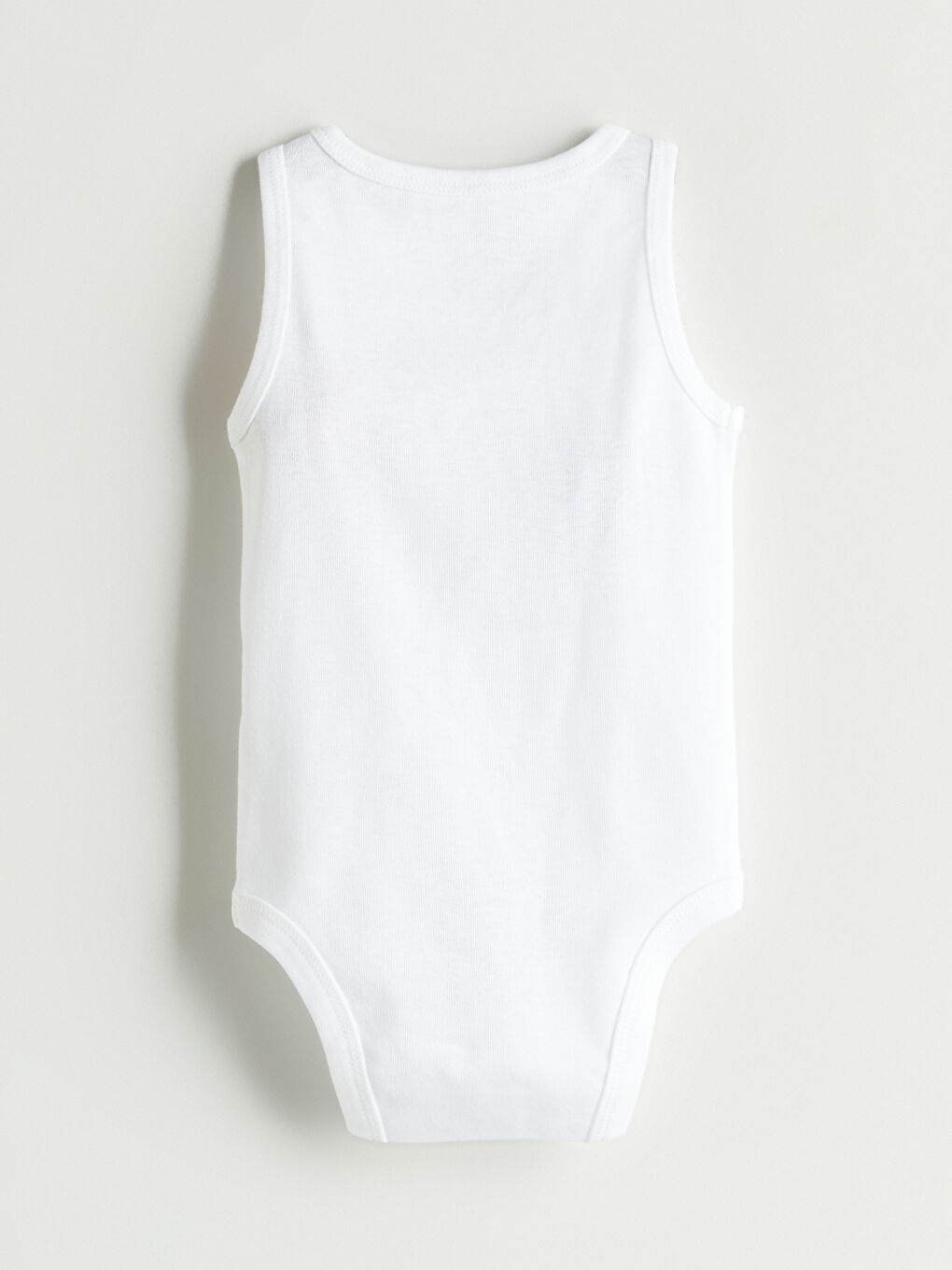 Ekru Bisiklet Yaka Basic Erkek Bebek Çıtçıtlı Bodysuit-5
