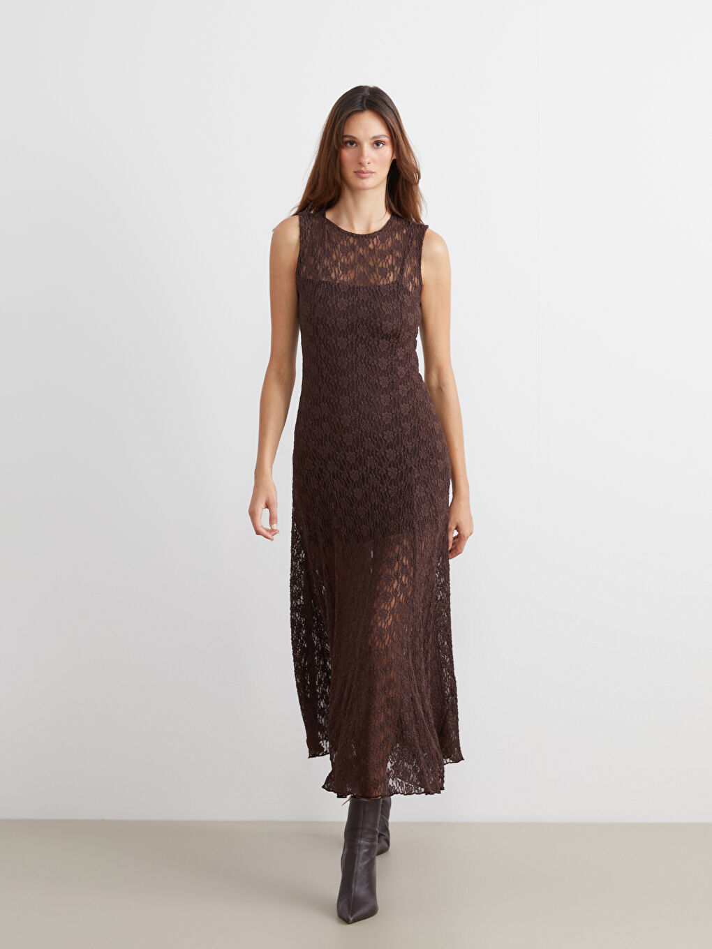 Женщины Коричневый Платье-2