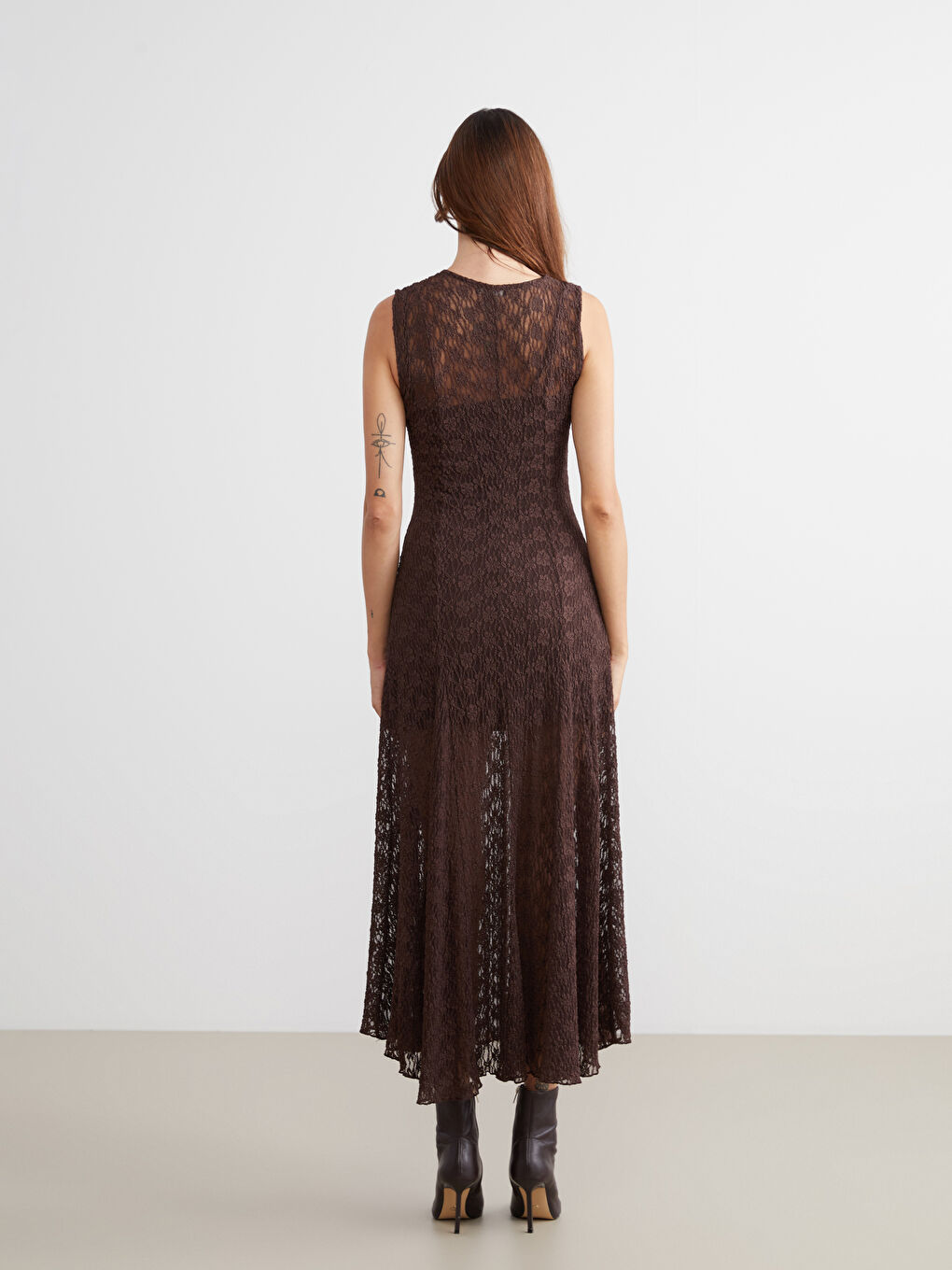 Женщины Коричневый Платье-5