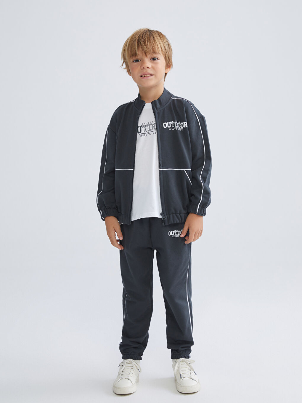 Boys' T-Shirt, Cardigan, and Sweatpants 3-Piece Set-1
