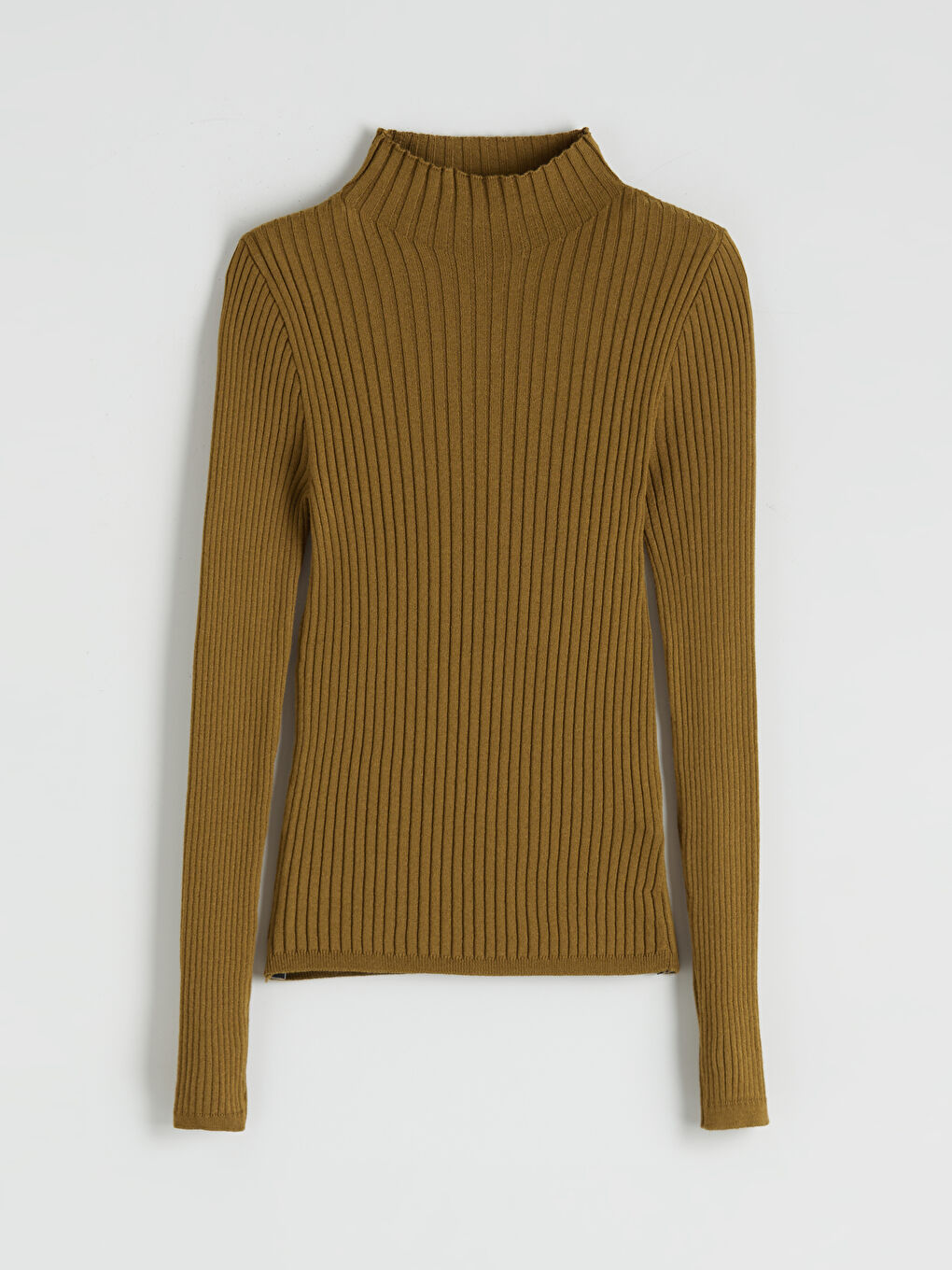 Yeşil Yarım Balıkçı Yaka Kadın Triko Kazak-4