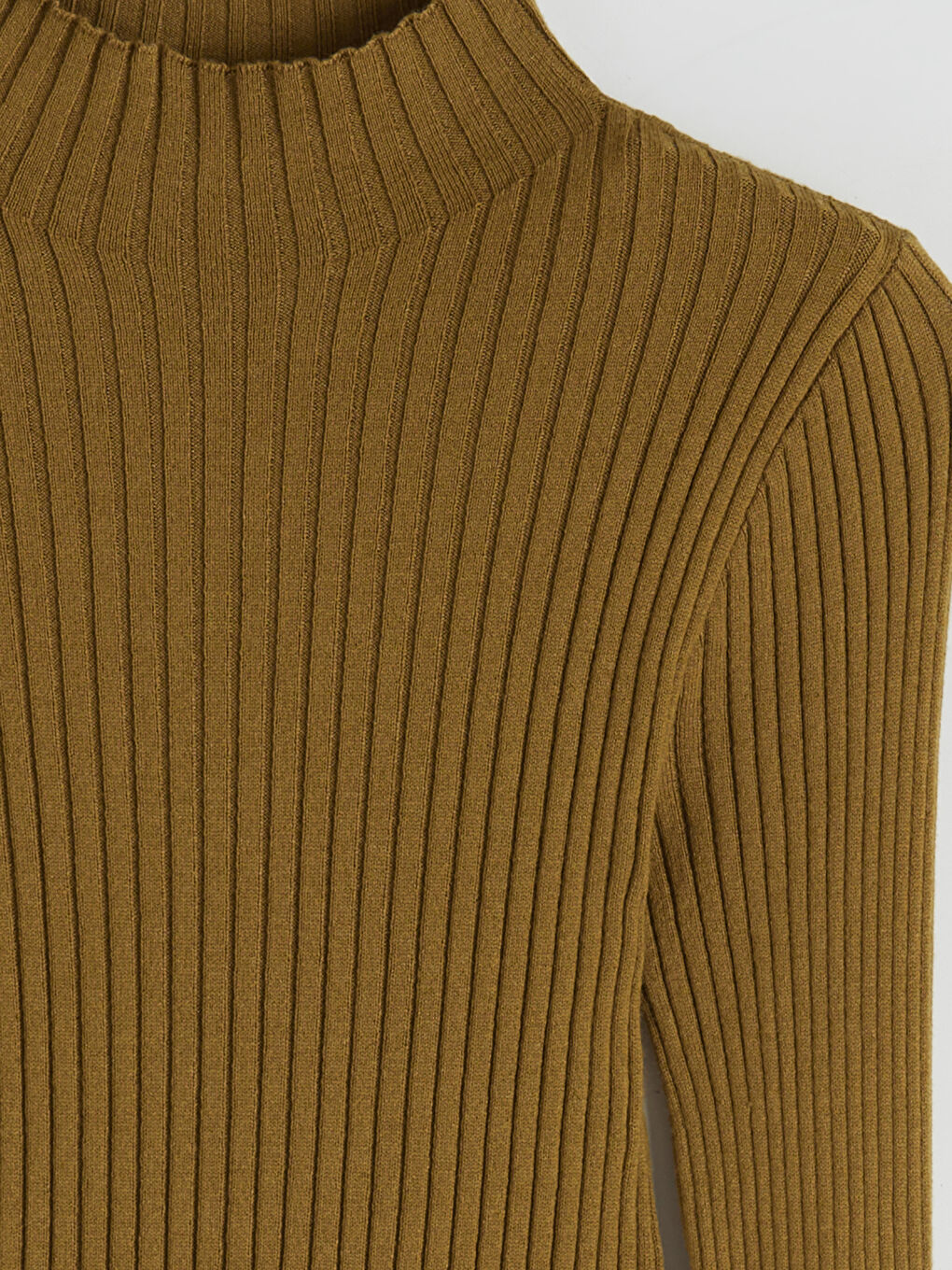 Yeşil Yarım Balıkçı Yaka Kadın Triko Kazak-5