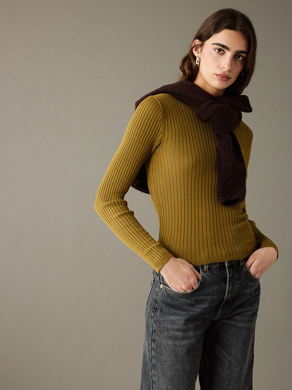 Half Turtleneck Women's Knitwear Sweater