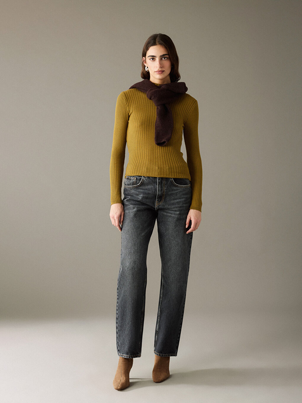 Half Turtleneck Women's Knitwear Sweater-2