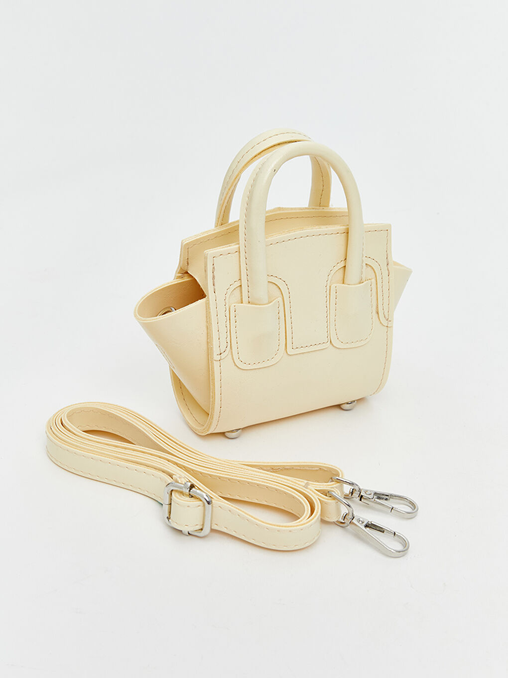 Sarı Deri Görünümlü Kadın Omuz Çantası-1