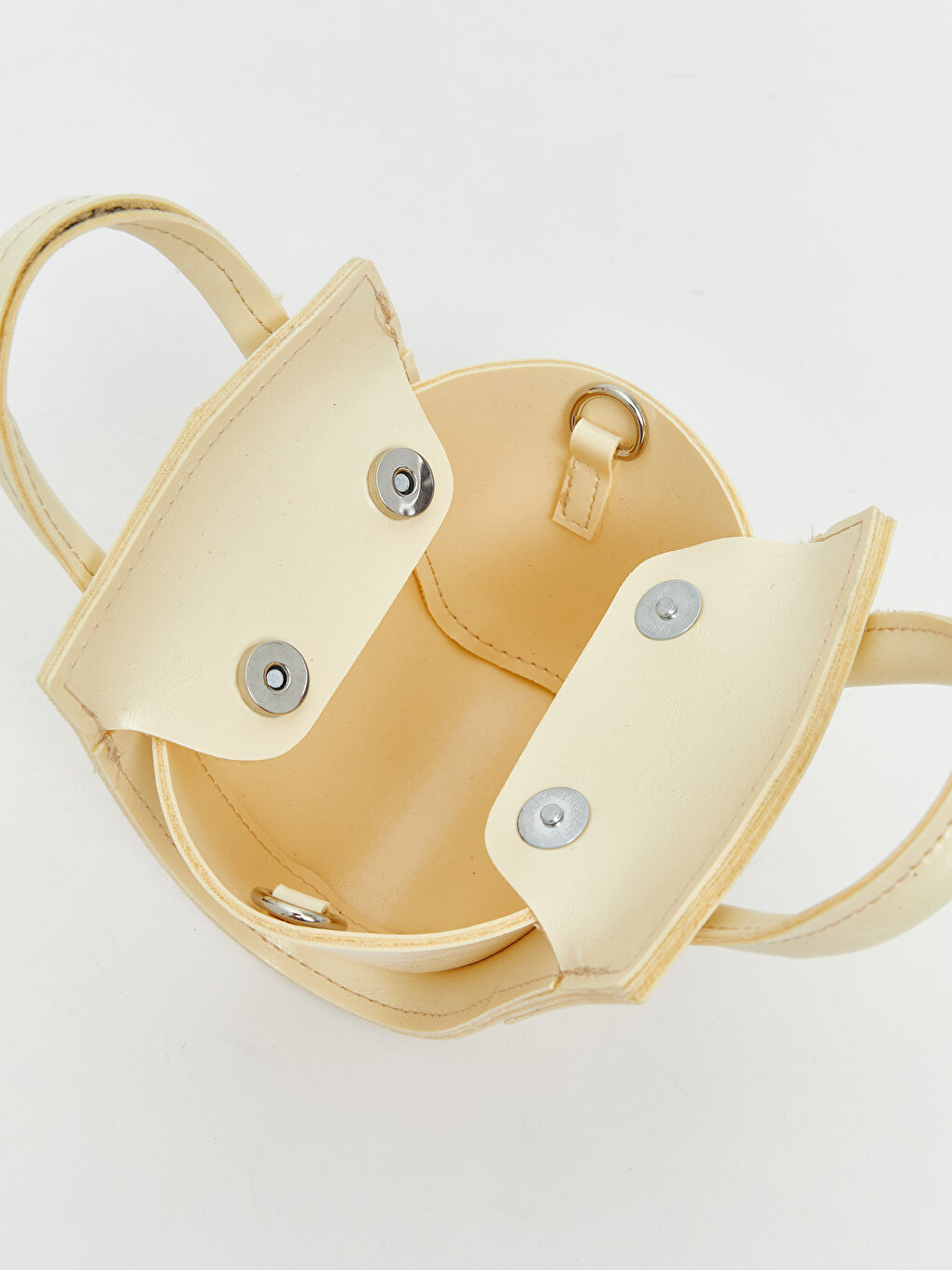 Sarı Deri Görünümlü Kadın Omuz Çantası-2