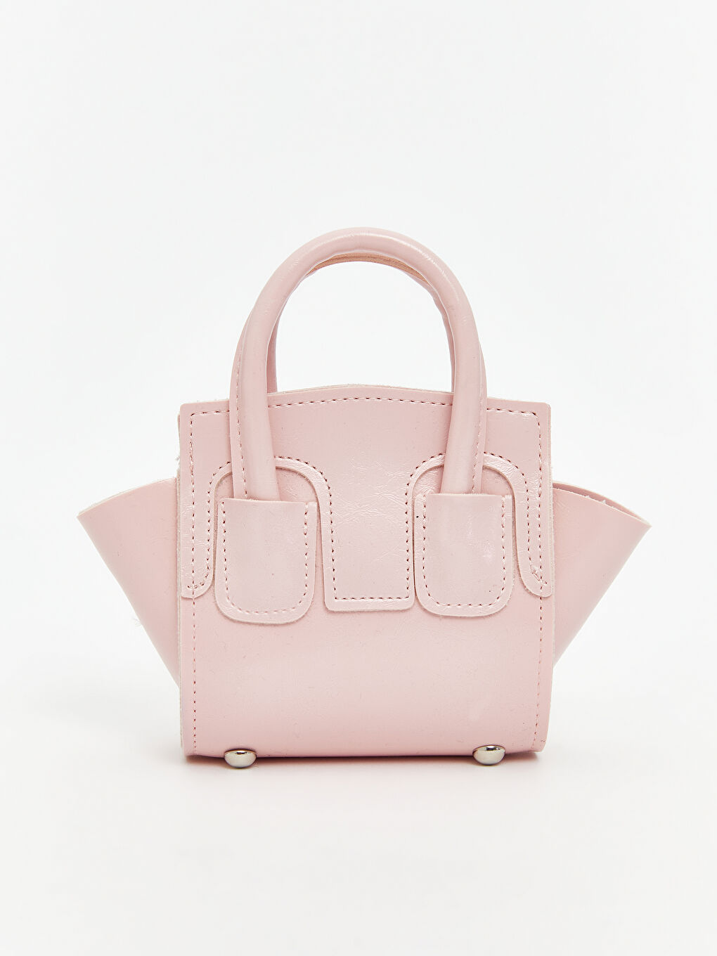 Pembe Deri Görünümlü Kadın Omuz Çantası