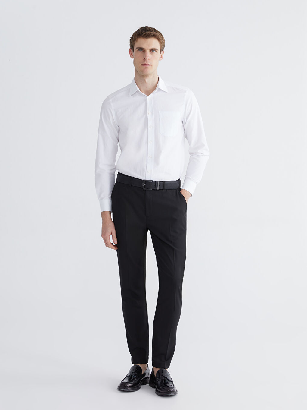 Siyah Slim Fit Gabardin Erkek Pantolon