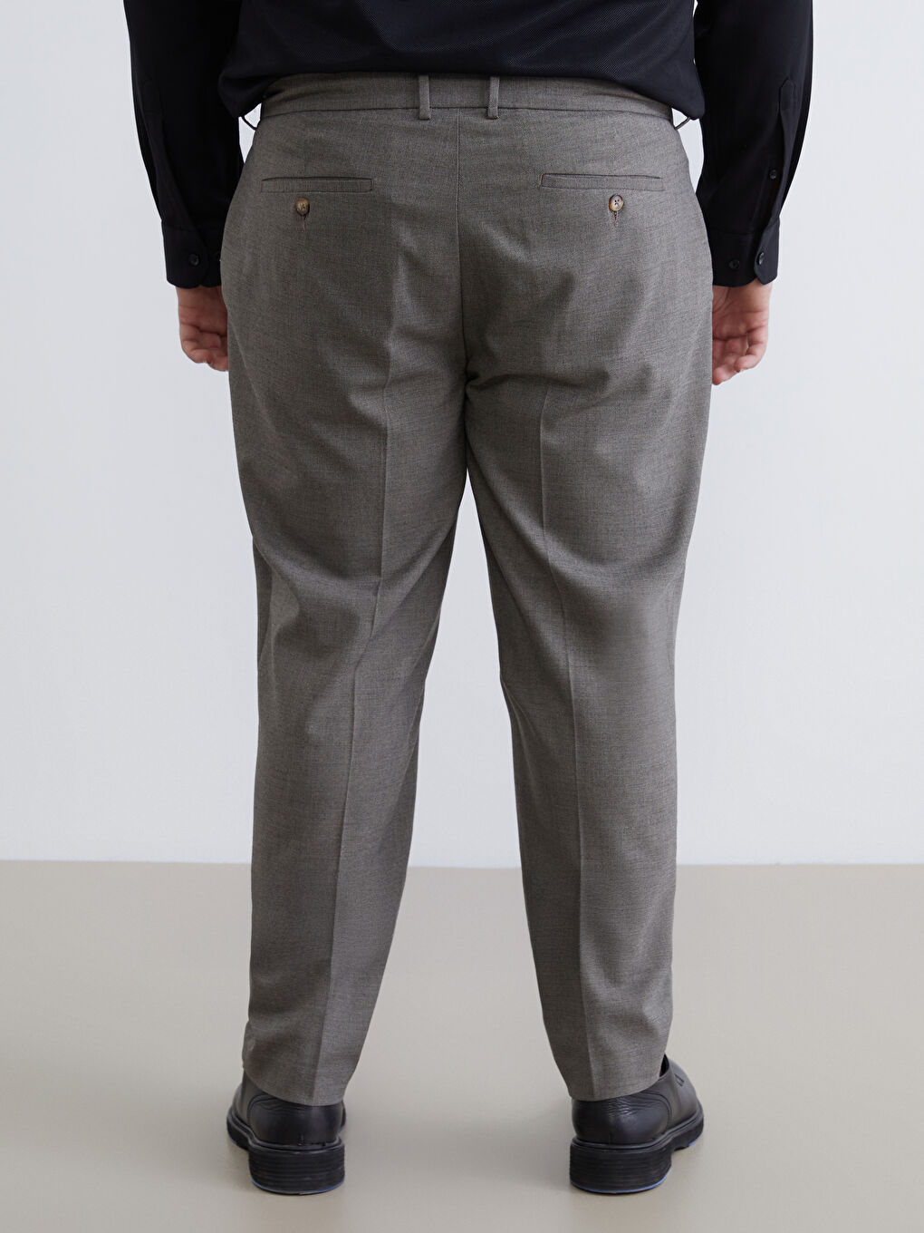 Bej Slim Fit Gabardin Erkek Pantolon-6