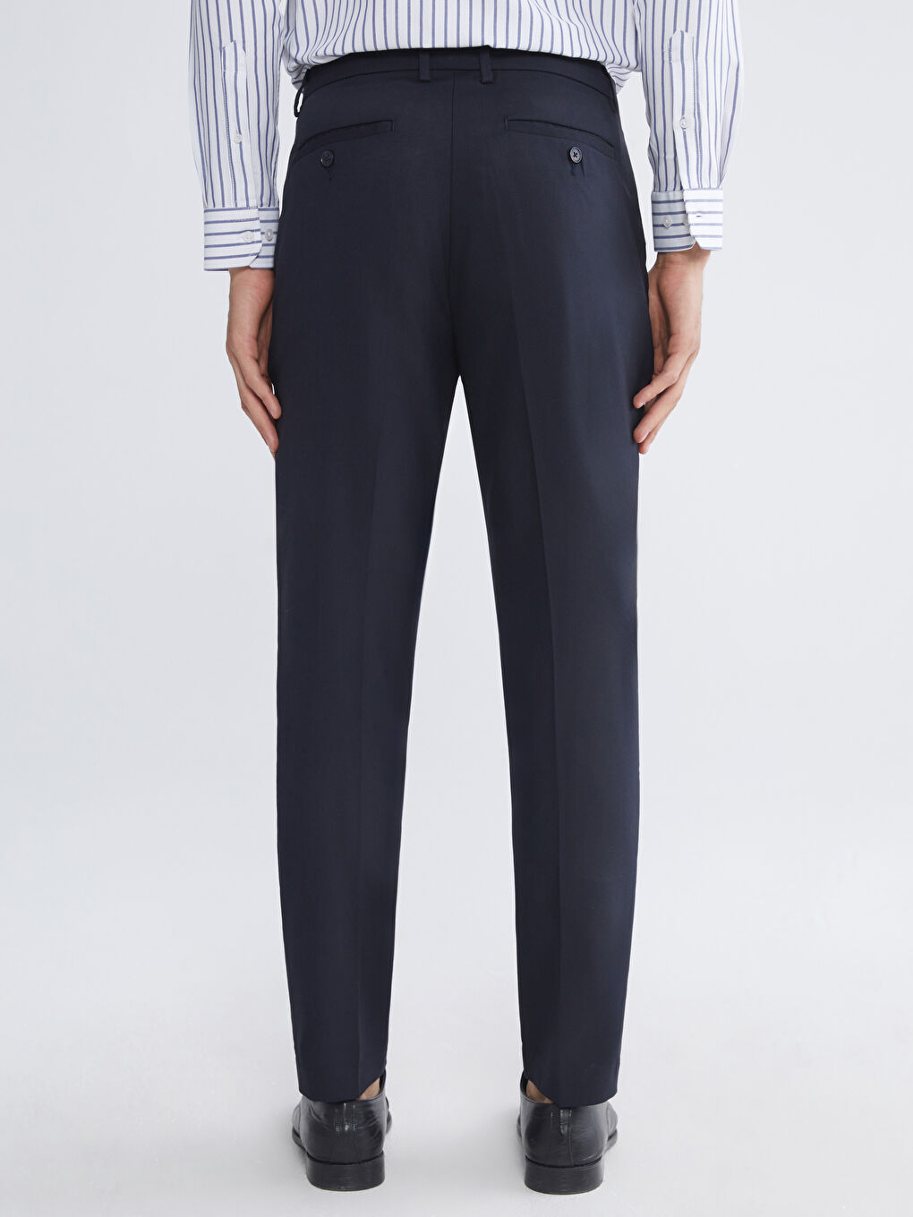 Lacivert Slim Fit Gabardin Erkek Pantolon-3