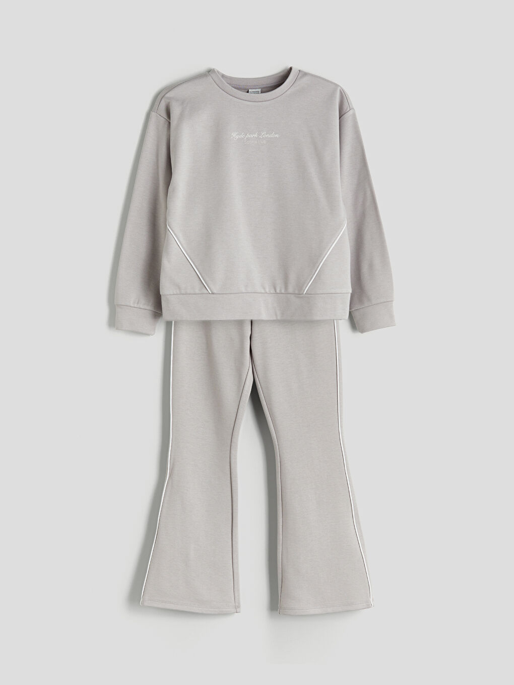 Crew Neck Girls' Sweatshirt and Pants