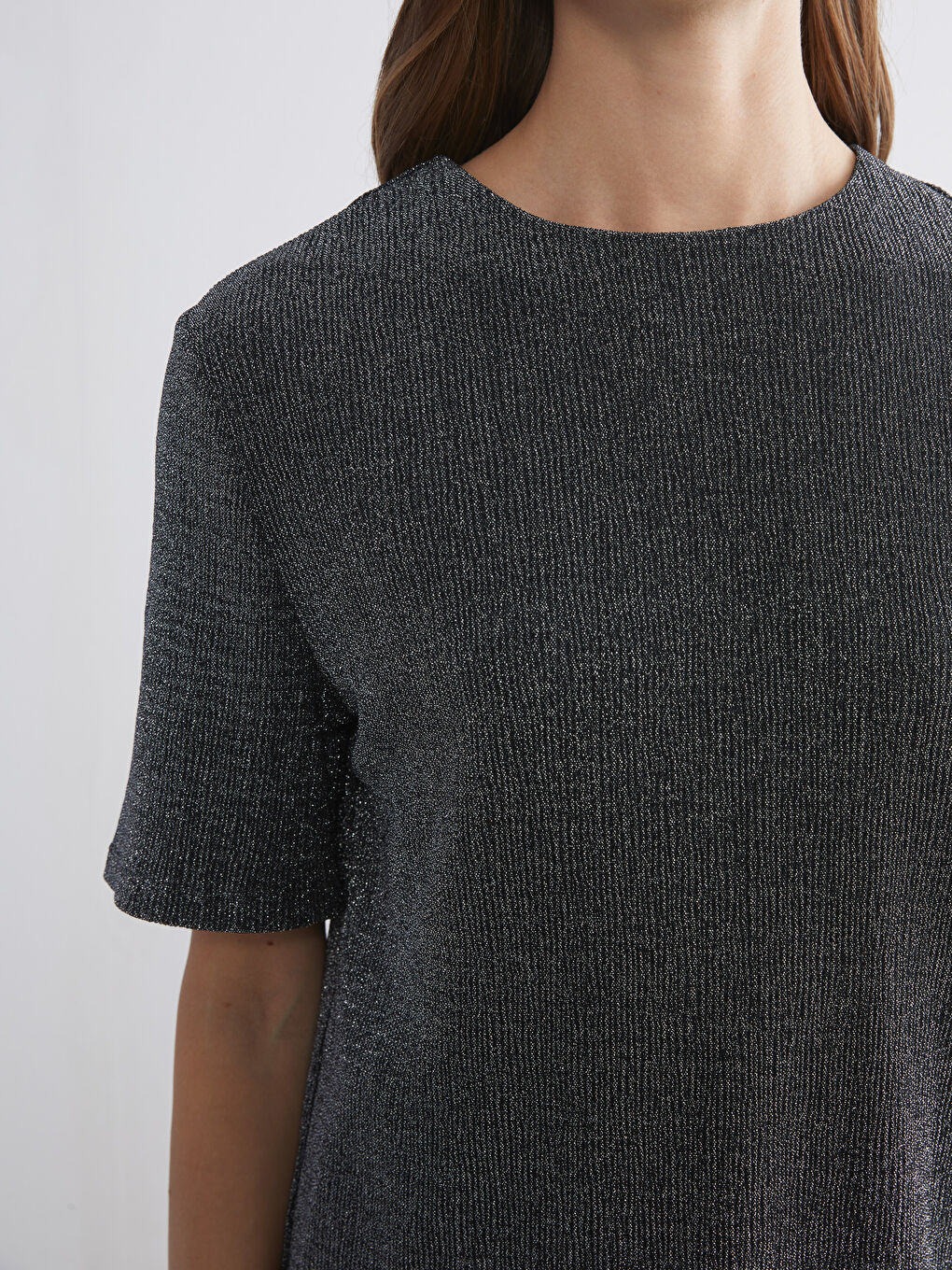 Shine in our crew neck blouse.-2