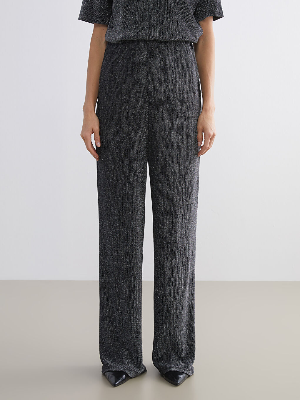 بنطلون نسائي بخصر مطاطي-1