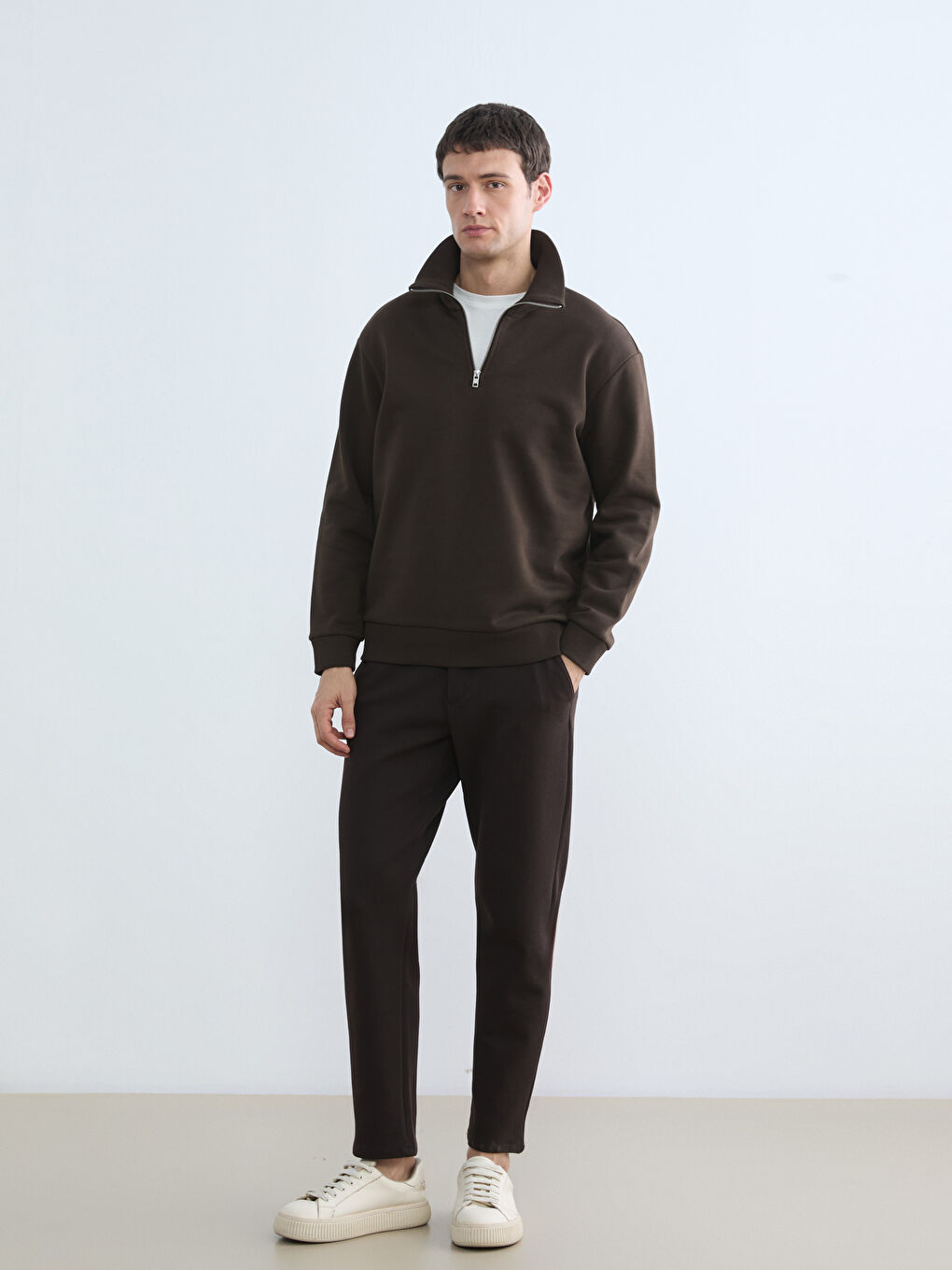 Мужчины Коричневый Свитшот-1