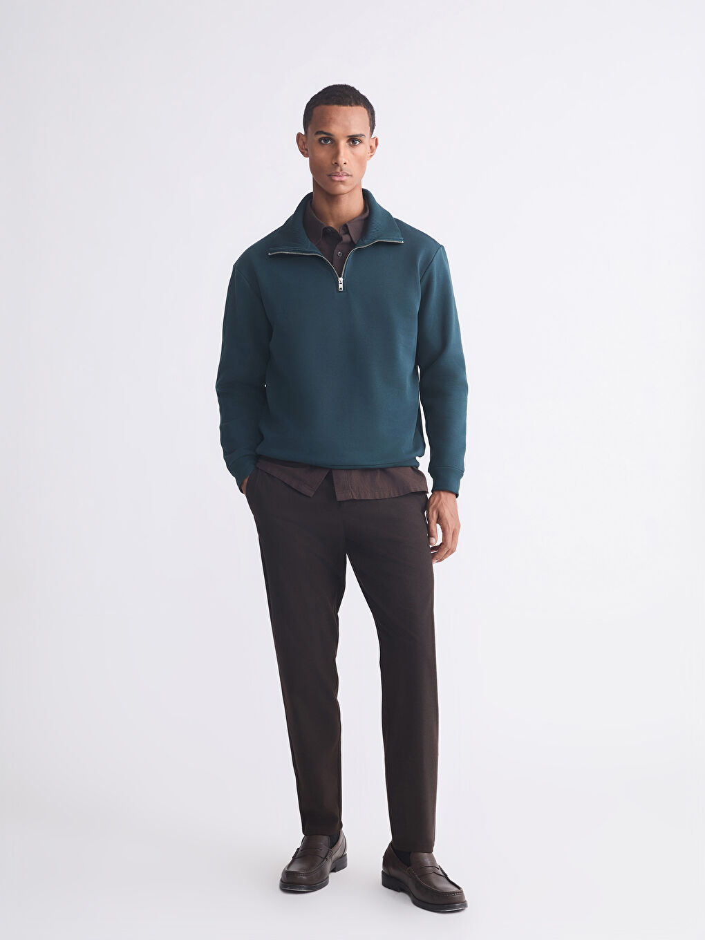 Funnel Neck Men's Sweatshirt-1