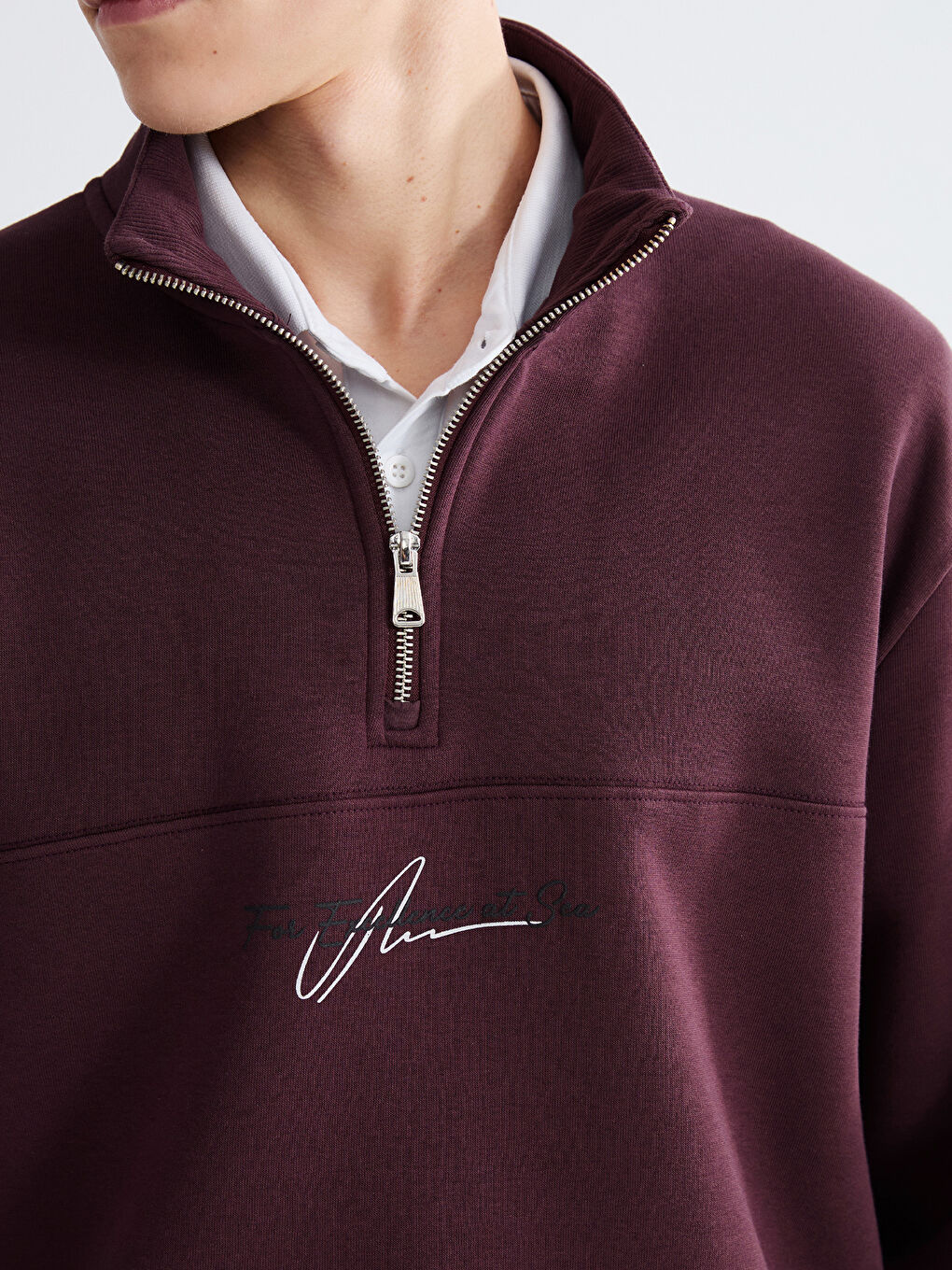 მამაკაცები ქლიავისფერი თბილი ზედა-2