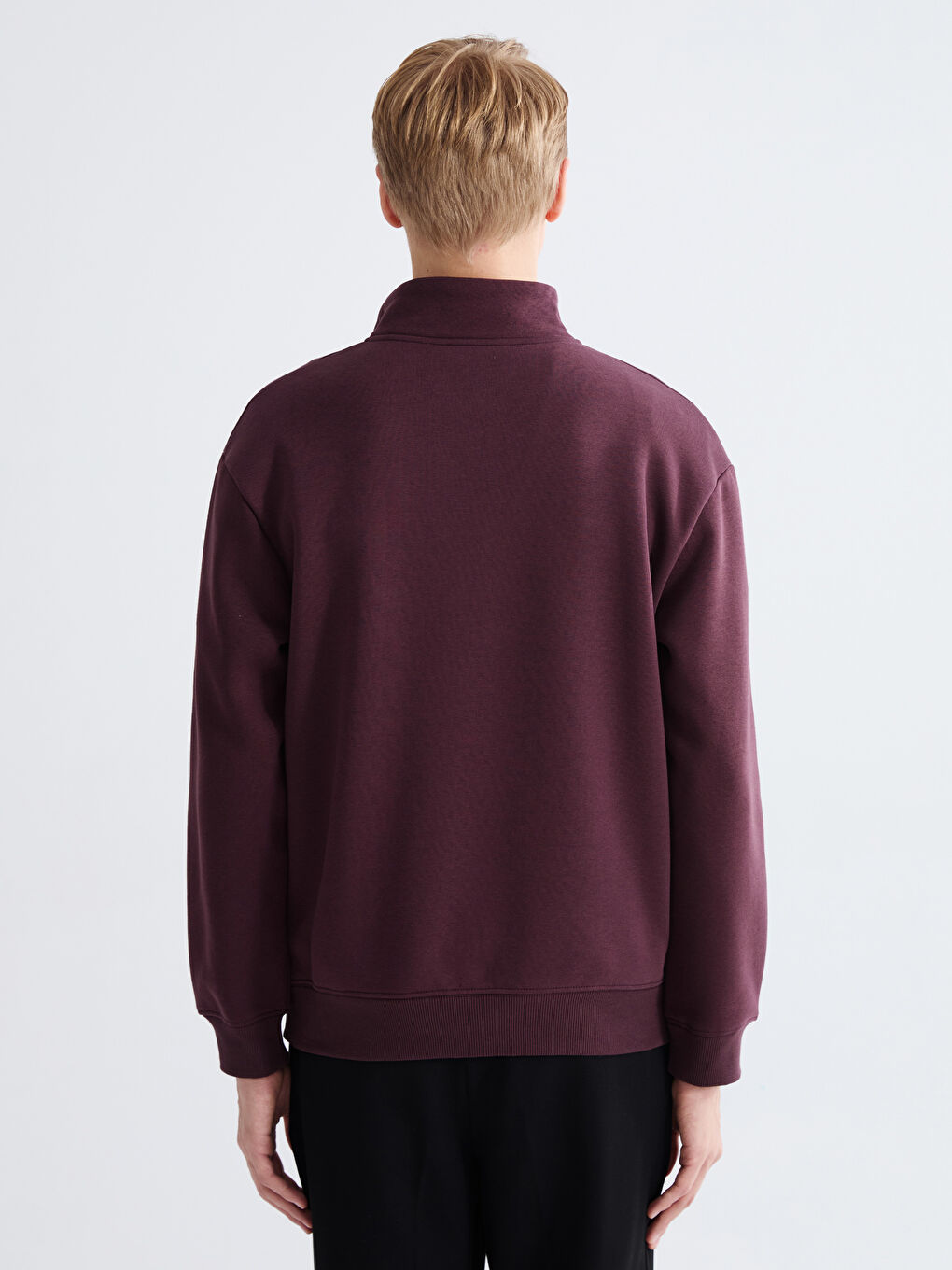 მამაკაცები ქლიავისფერი თბილი ზედა-3