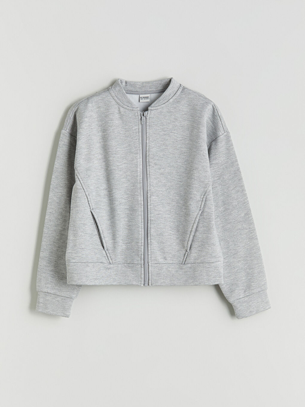 Stand Collar Girl Sweatshirt Set-1