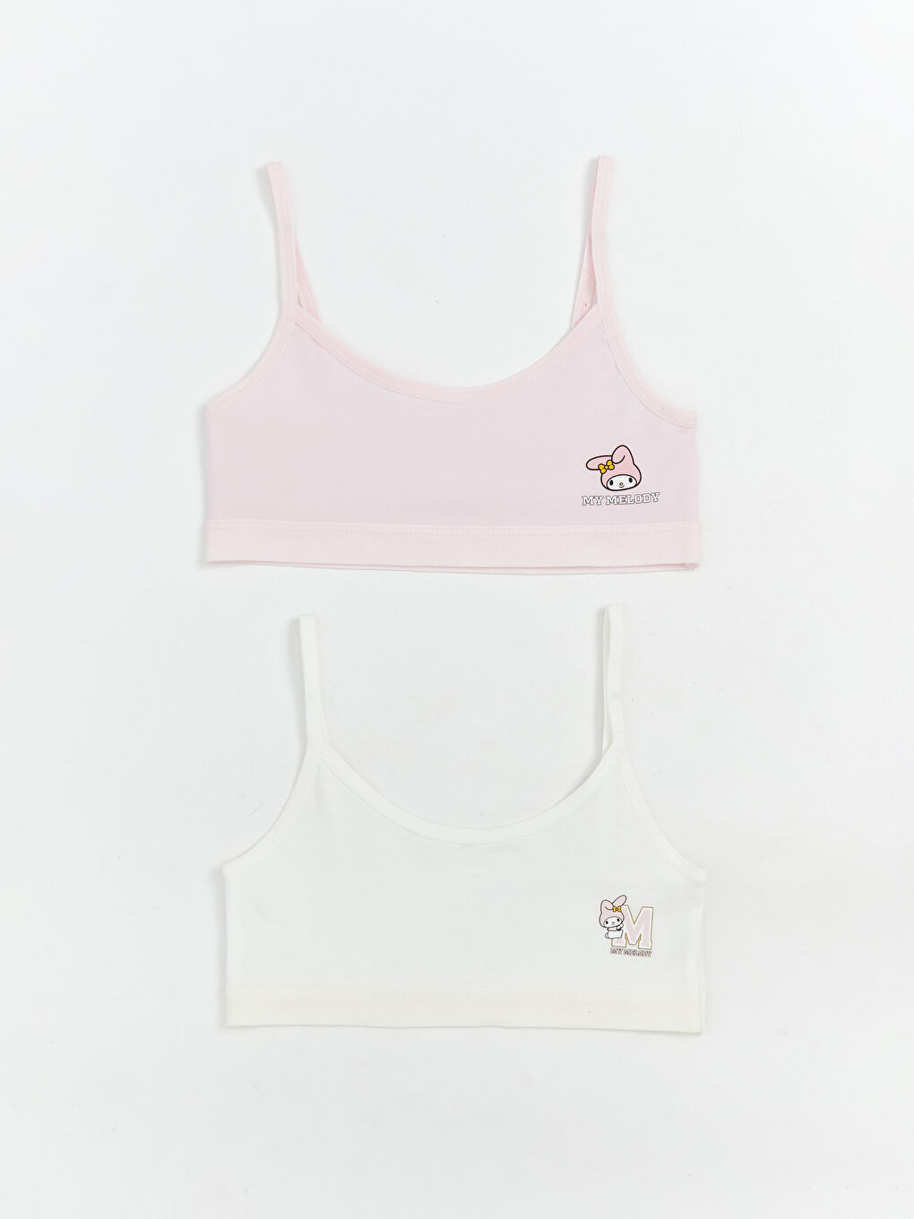 Ekru My Melody Baskılı Kız Çocuk Büstiyer 2'li