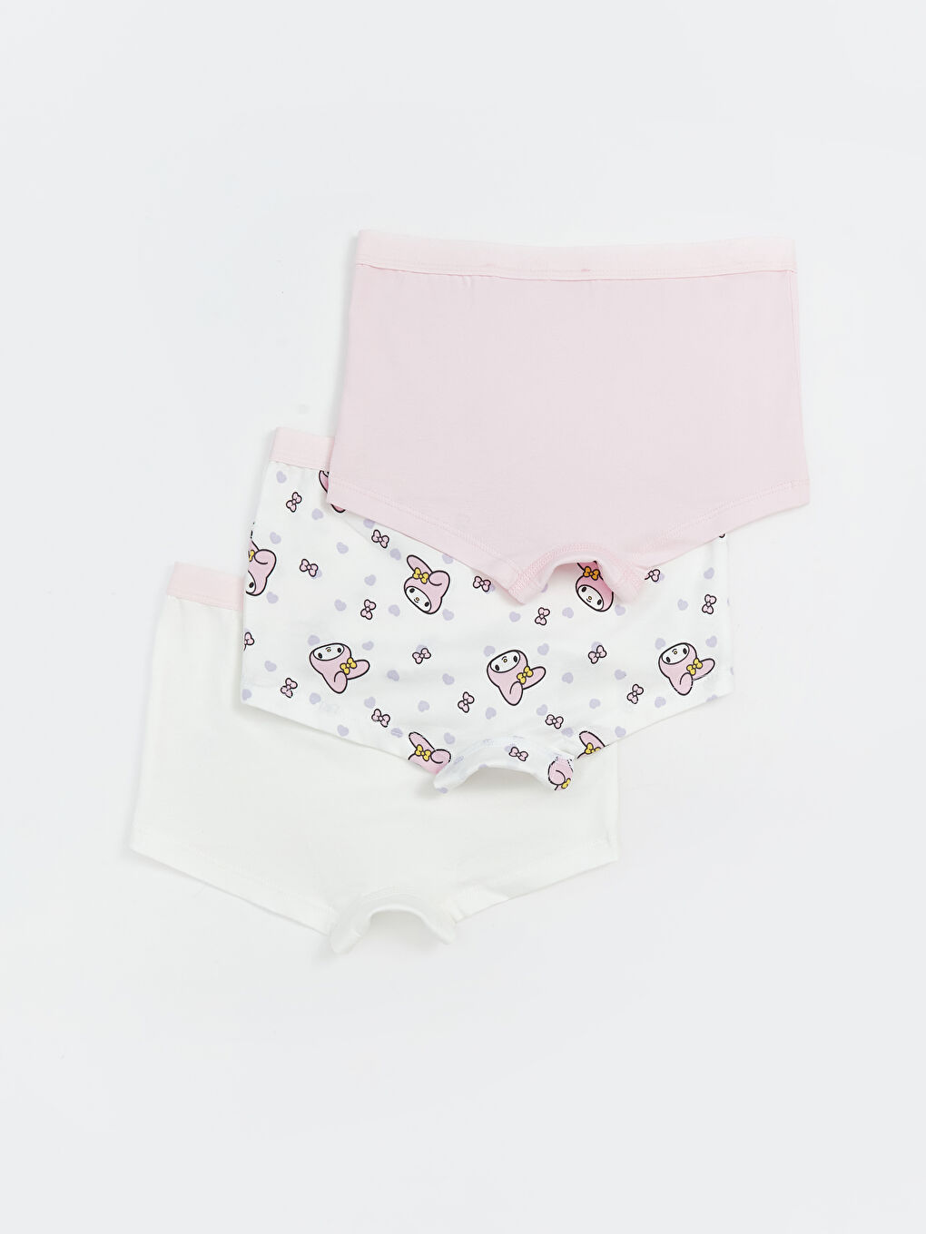 Girl WHITE Boxer Trunks-1