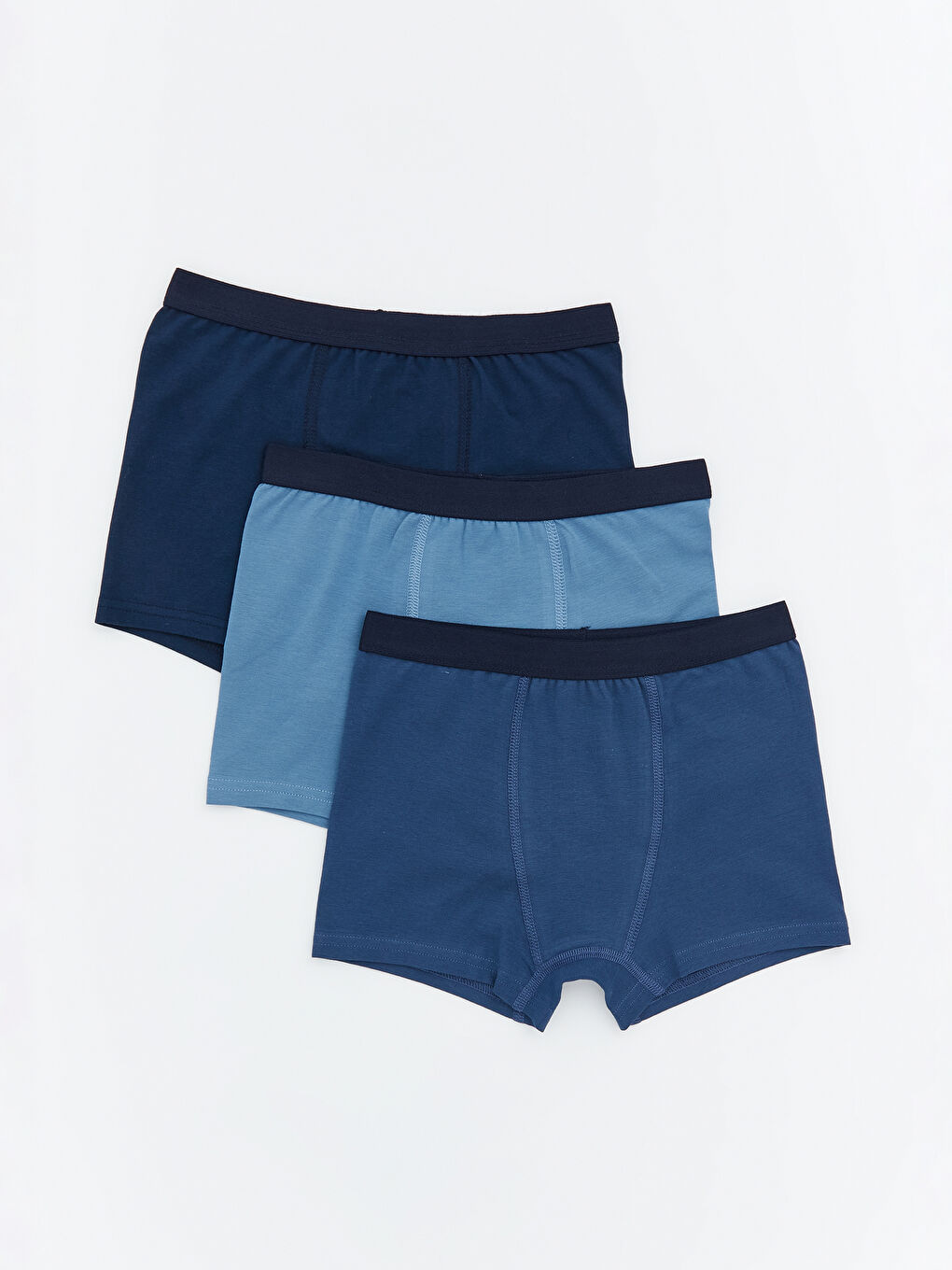 Lacivert Basic Erkek Çocuk Boxer 3'lü
