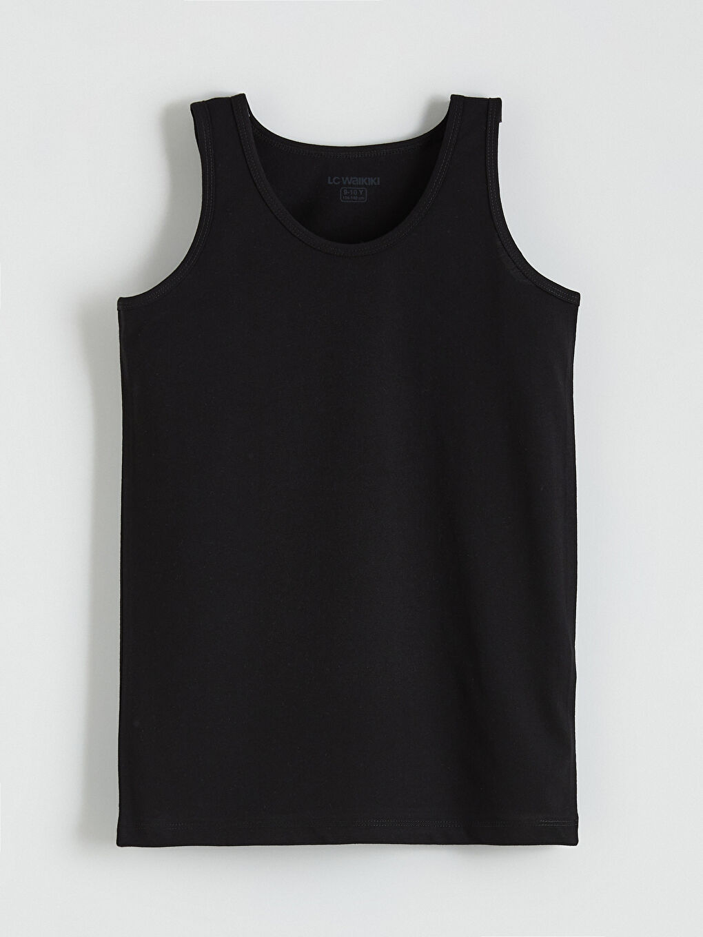 Siyah Bisiklet Yaka Erkek Çocuk Atlet 5'li-10