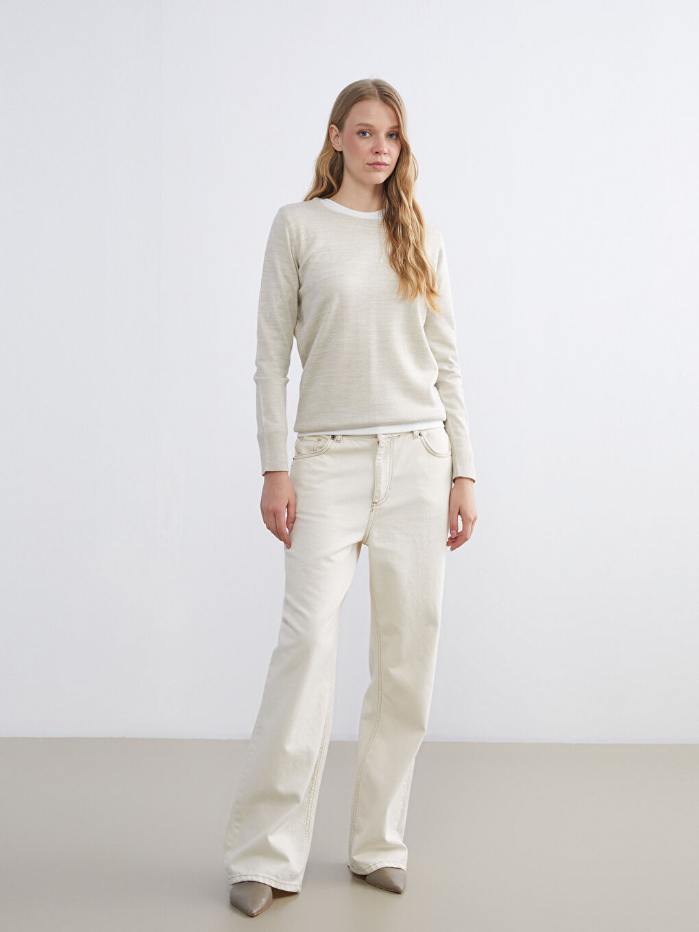 Woman BEIGE Sweater-1