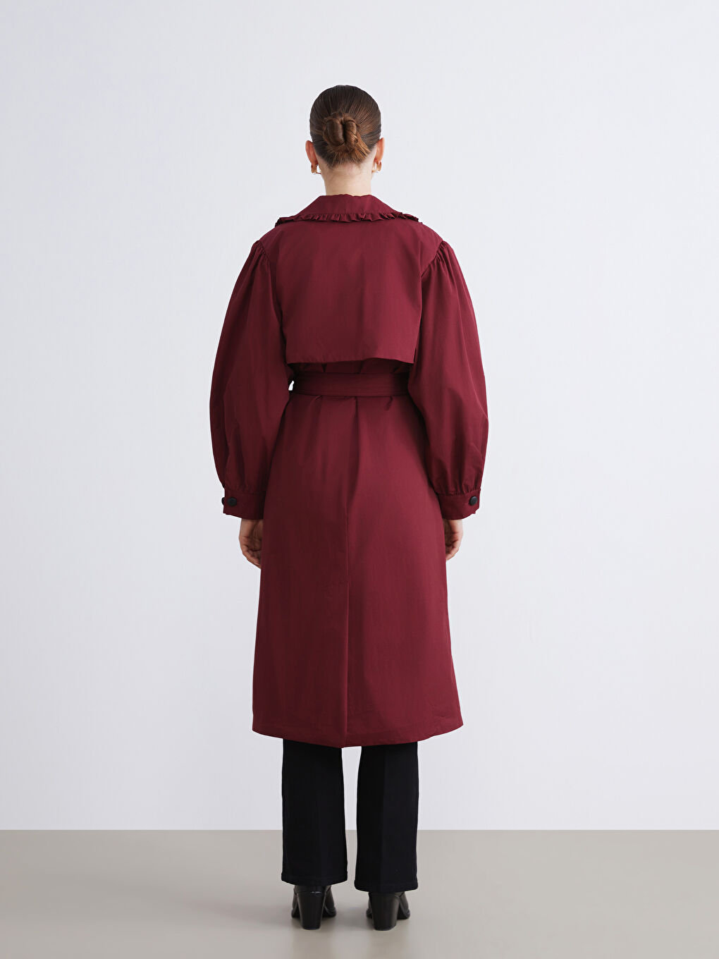 معطف ترنش بصفين زراير للسيدات-9