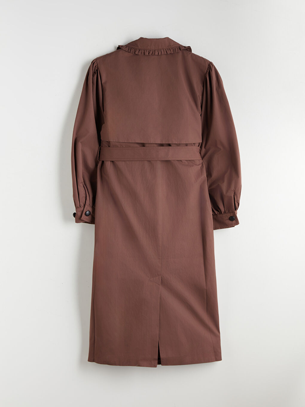 معطف خندق مزدوج الصدر للسيدات-8