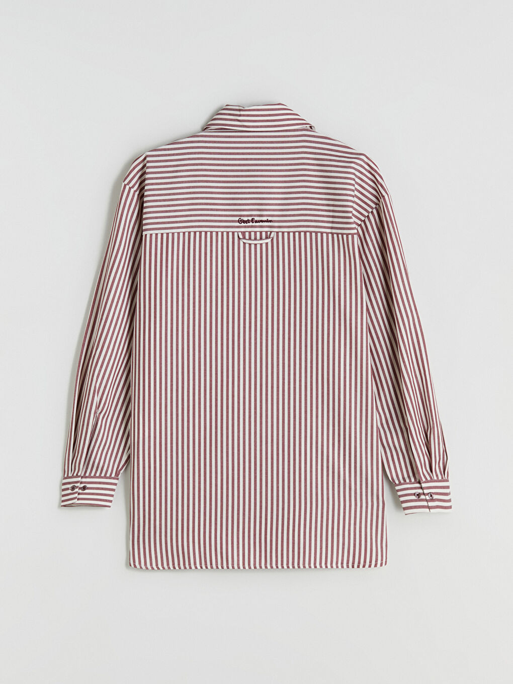 Striped Oversize Poplin Women's Shirt Tunic-5